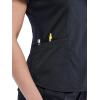 Cherokee Scrubs for Women V-Neck Scrub Top with 2 Pockets, Ultra Soft Stretch, Durable Easy Care Medical Uniform – WW612(Black)