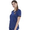 Cherokee Scrubs for Women V-Neck Scrub Top with 2 Pockets, Ultra Soft Stretch, Durable Easy Care Medical Uniform – WW612(Navy)