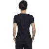 Cherokee Scrubs for Women V-Neck Scrub Top with 2 Pockets,Mesh Panels, Soft Stretch Durable Easy Care Nursing Uniform – WW601(Black)