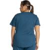 Cherokee Scrubs for Women V-Neck Scrub Top with 2 Pockets,Mesh Panels, Soft Stretch Durable Easy Care Nursing Uniform – WW601(Caribbean Blue)