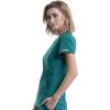 Cherokee Scrubs for Women V-Neck Scrub Top with 2 Pockets,Mesh Panels, Soft Stretch Durable Easy Care Nursing Uniform – WW601(Hunter Green)