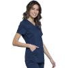 Cherokee Scrubs for Women V-Neck Scrub Top with 2 Pockets,Mesh Panels, Soft Stretch Durable Easy Care Nursing Uniform – WW601(Navy)