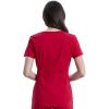 Cherokee Scrubs for Women V-Neck Scrub Top with 2 Pockets,Mesh Panels, Soft Stretch Durable Easy Care Nursing Uniform – WW601(Red)