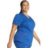 Cherokee Scrubs for Women V-Neck Scrub Top with 2 Pockets,Mesh Panels, Soft Stretch Durable Easy Care Nursing Uniform – WW601(Royal)