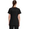 Cherokee Scrubs for Women V-Neck Scrub Top with 3 Pockets, Stretchy, Durable, Breathable Easy Care Medical Uniform – 4727(Black)