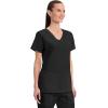 Cherokee Scrubs for Women V-Neck Scrub Top with 3 Pockets, Stretchy, Durable, Breathable Easy Care Medical Uniform – 4727(Black)