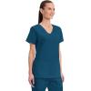 Cherokee Scrubs for Women V-Neck Scrub Top with 3 Pockets, Stretchy, Durable, Breathable Easy Care Medical Uniform – 4727(Caribbean Blue)