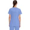 Cherokee Scrubs for Women V-Neck Scrub Top with 3 Pockets, Stretchy, Durable, Breathable Easy Care Medical Uniform – 4727(Ciel)