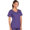 Cherokee Scrubs for Women V-Neck Scrub Top with 3 Pockets, Stretchy, Durable, Breathable Easy Care Medical Uniform – 4727(Grape)