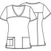 Cherokee Scrubs for Women V-Neck Scrub Top with 3 Pockets, Stretchy, Durable, Breathable Easy Care Medical Uniform – 4727(Grape)