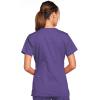 Cherokee Scrubs for Women V-Neck Scrub Top with 3 Pockets, Stretchy, Durable, Breathable Easy Care Medical Uniform – 4727(Grape)