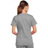Cherokee Scrubs for Women V-Neck Scrub Top with 3 Pockets, Stretchy, Durable, Breathable Easy Care Medical Uniform – 4727(Grey)
