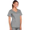 Cherokee Scrubs for Women V-Neck Scrub Top with 3 Pockets, Stretchy, Durable, Breathable Easy Care Medical Uniform – 4727(Grey)