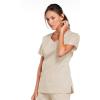 Cherokee Scrubs for Women V-Neck Scrub Top with 3 Pockets, Stretchy, Durable, Breathable Easy Care Medical Uniform – 4727(Khaki)