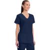 Cherokee Scrubs for Women V-Neck Scrub Top with 3 Pockets, Stretchy, Durable, Breathable Easy Care Medical Uniform – 4727(Navy)