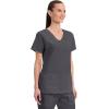 Cherokee Scrubs for Women V-Neck Scrub Top with 3 Pockets, Stretchy, Durable, Breathable Easy Care Medical Uniform – 4727(Pewter)