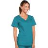 Cherokee Scrubs for Women V-Neck Scrub Top with 3 Pockets, Stretchy, Durable, Breathable Easy Care Medical Uniform – 4727(Teal Blue)