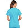 Cherokee Scrubs for Women V-Neck Scrub Top with 3 Pockets, Stretchy, Durable, Breathable Easy Care Medical Uniform – 4727(Turquoise)