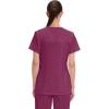 Cherokee Scrubs for Women V-Neck Scrub Top with 3 Pockets, Stretchy, Durable, Breathable Easy Care Medical Uniform – 4727(Wine)