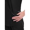 Cherokee Scrubs for Women V-Neck Top, 3 Pockets, Fade Resistant, Soft Stretch Fabric with Shirttail Hem & Side vents – WW665(Black)