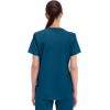 Cherokee Scrubs for Women V-Neck Top, 3 Pockets, Fade Resistant, Soft Stretch Fabric with Shirttail Hem & Side vents – WW665(Caribbean Blue)