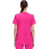 Cherokee Scrubs for Women V-Neck Top, 3 Pockets, Fade Resistant, Soft Stretch Fabric with Shirttail Hem & Side vents – WW665(Electric Pink)