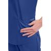 Cherokee Scrubs for Women V-Neck Top, 3 Pockets, Fade Resistant, Soft Stretch Fabric with Shirttail Hem & Side vents – WW665(Galaxy Blue)