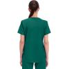 Cherokee Scrubs for Women V-Neck Top, 3 Pockets, Fade Resistant, Soft Stretch Fabric with Shirttail Hem & Side vents – WW665(Hunter Green)