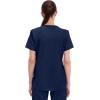 Cherokee Scrubs for Women V-Neck Top, 3 Pockets, Fade Resistant, Soft Stretch Fabric with Shirttail Hem & Side vents – WW665(Navy)