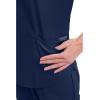 Cherokee Scrubs for Women V-Neck Top, 3 Pockets, Fade Resistant, Soft Stretch Fabric with Shirttail Hem & Side vents – WW665(Navy)