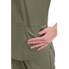 Cherokee Scrubs for Women V-Neck Top, 3 Pockets, Fade Resistant, Soft Stretch Fabric with Shirttail Hem & Side vents – WW665(Olive)