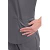 Cherokee Scrubs for Women V-Neck Top, 3 Pockets, Fade Resistant, Soft Stretch Fabric with Shirttail Hem & Side vents – WW665(Pewter)