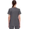 Cherokee Scrubs for Women V-Neck Top, 3 Pockets, Fade Resistant, Soft Stretch Fabric with Shirttail Hem & Side vents – WW665(Pewter)