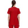 Cherokee Scrubs for Women V-Neck Top, 3 Pockets, Fade Resistant, Soft Stretch Fabric with Shirttail Hem & Side vents – WW665(Red)