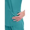 Cherokee Scrubs for Women V-Neck Top, 3 Pockets, Fade Resistant, Soft Stretch Fabric with Shirttail Hem & Side vents – WW665(Teal Blue)