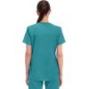 Cherokee Scrubs for Women V-Neck Top, 3 Pockets, Fade Resistant, Soft Stretch Fabric with Shirttail Hem & Side vents – WW665(Teal Blue)