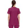 Cherokee Scrubs for Women V-Neck Top, 3 Pockets, Fade Resistant, Soft Stretch Fabric with Shirttail Hem & Side vents – WW665(Wine)