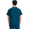 Cherokee Scrubs for Women and Men Unisex V-Neck Nursing Scrub Top with 3 Pockets, Side Vents & Easy Care Fabric – 4876(Caribbean Blue)