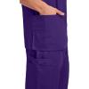 Cherokee Scrubs for Women and Men Unisex V-Neck Nursing Scrub Top with 3 Pockets, Side Vents & Easy Care Fabric – 4876(Grape)