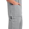 Cherokee Scrubs for Women and Men Unisex V-Neck Nursing Scrub Top with 3 Pockets, Side Vents & Easy Care Fabric – 4876(Grey)