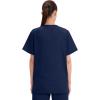 Cherokee Scrubs for Women and Men Unisex V-Neck Nursing Scrub Top with 3 Pockets, Side Vents & Easy Care Fabric – 4876(Navy)