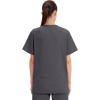 Cherokee Scrubs for Women and Men Unisex V-Neck Nursing Scrub Top with 3 Pockets, Side Vents & Easy Care Fabric – 4876(Pewter)