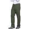 Cherokee Unisex Scrub Pants for Men & Women Drawstring Cargo Medical Uniform Straight Leg Nursing Scrub Bottoms – 4100(Olive)