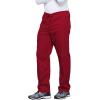 Cherokee Unisex Scrub Pants for Men & Women Drawstring Cargo Medical Uniform Straight Leg Nursing Scrub Bottoms – 4100(Red)