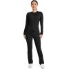 Cherokee Unisex Scrub Pants for Men & Women Tapered Leg Drawstring 4 Pocket Medical Uniform Easy Care 2-Way Stretch – WW020(Black)