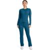 Cherokee Unisex Scrub Pants for Men & Women Tapered Leg Drawstring 4 Pocket Medical Uniform Easy Care 2-Way Stretch – WW020(Caribbean Blue)