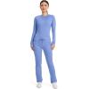 Cherokee Unisex Scrub Pants for Men & Women Tapered Leg Drawstring 4 Pocket Medical Uniform Easy Care 2-Way Stretch – WW020(Ciel Blue)