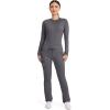 Cherokee Unisex Scrub Pants for Men & Women Tapered Leg Drawstring 4 Pocket Medical Uniform Easy Care 2-Way Stretch – WW020(Pewter)