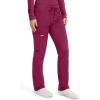 Cherokee Unisex Scrub Pants for Men & Women Tapered Leg Drawstring 4 Pocket Medical Uniform Easy Care 2-Way Stretch – WW020(Wine)