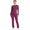 Cherokee Unisex Scrub Pants for Men & Women Tapered Leg Drawstring 4 Pocket Medical Uniform Easy Care 2-Way Stretch – WW020(Wine)